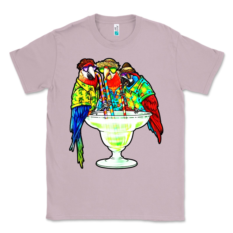 Parrots Drinking Margarita Hawaiian Classic Tee by artisFamous | Teevron