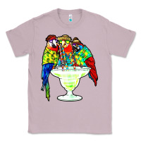 Lilac parrots drinking margarita hawaiian Classic Tee - artisFamous