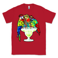 Red parrots drinking margarita hawaiian Classic Tee - artisFamous