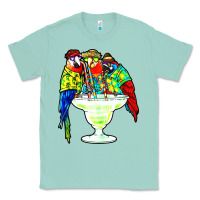 Seafoam parrots drinking margarita hawaiian Classic Tee - artisFamous