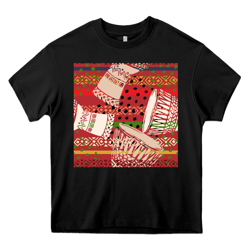 African Drum Colorful Seamless Pattern Heavy Core Tee by BundleAndBundleShop | Teevron
