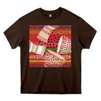 Chocolate Brown african drum colorful seamless pattern Heavy Core Tee - BundleAndBundleShop