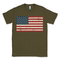 Army Green american flag Classic Tee - artisFamous