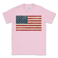 Bubblegum Pink american flag Classic Tee - artisFamous