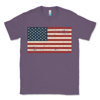 Lavender american flag Classic Tee - artisFamous
