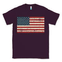 Plum american flag Classic Tee - artisFamous