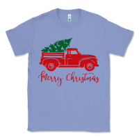 Colony Blue vintage red truck with christmas Classic Tee - artisFamous