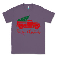 Lavender vintage red truck with christmas Classic Tee - artisFamous