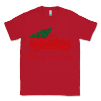 Red vintage red truck with christmas Classic Tee - artisFamous