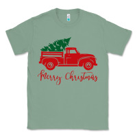 Sage vintage red truck with christmas Classic Tee - artisFamous