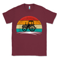 Burgundy vintage tractor Classic Tee - artisFamous