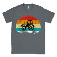 Charcoal Heather vintage tractor Classic Tee - artisFamous
