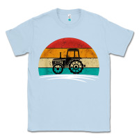 Dusty Blue vintage tractor Classic Tee - artisFamous