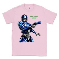 Bubblegum Pink 8bit robocop Classic Tee - artisFamous