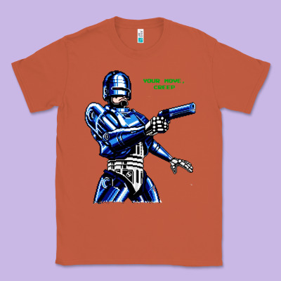 8bit Robocop Classic Tee Designed By Artisfamous