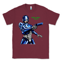 Burgundy 8bit robocop Classic Tee - artisFamous
