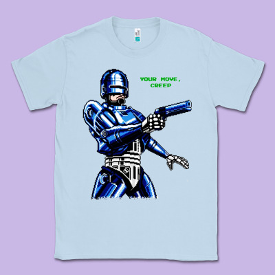 8bit Robocop Classic Tee Designed By Artisfamous