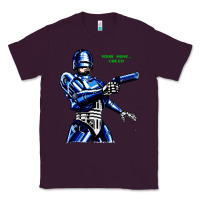 Plum 8bit robocop Classic Tee - artisFamous