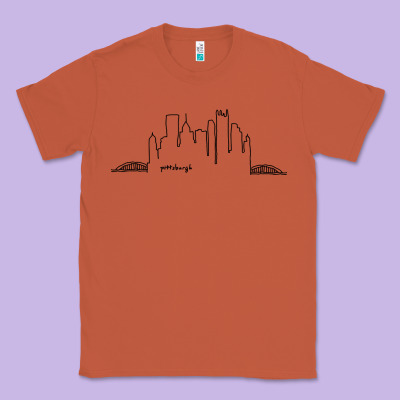 Pittsburgh Skyline City Classic Tee Designed By Artisfamous