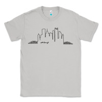 Moon Dust pittsburgh skyline city Classic Tee - artisFamous