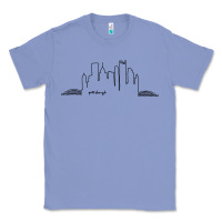 Colony Blue pittsburgh skyline city Classic Tee - artisFamous