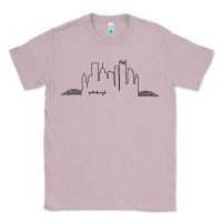 Lilac pittsburgh skyline city Classic Tee - artisFamous