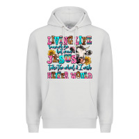 Dove Grey living life somewhere between jesus take the wheel Premium Hoodie - AdoDesignShop