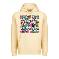 Pina Colada living life somewhere between jesus take the wheel Premium Hoodie - AdoDesignShop