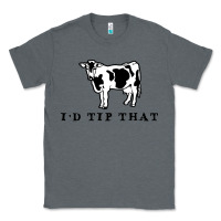 Charcoal Heather i'd tip that funny cow tipping design Classic Tee - artisFamous