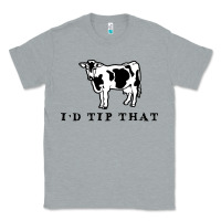 Heather Grey i'd tip that funny cow tipping design Classic Tee - artisFamous