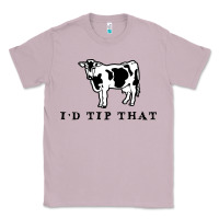 Lilac i'd tip that funny cow tipping design Classic Tee - artisFamous