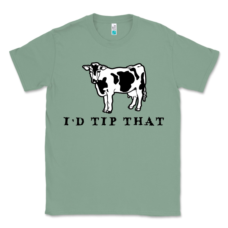 I'd Tip That Funny Cow Tipping Design Classic Tee by artisFamous | Teevron