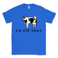 True Royal i'd tip that funny cow tipping design Classic Tee - artisFamous