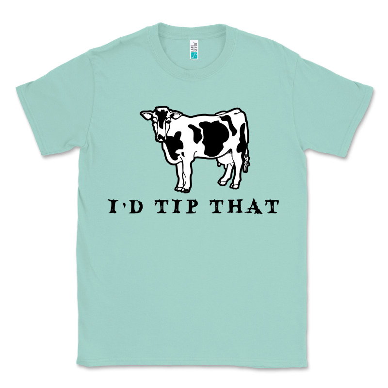 I'd Tip That Funny Cow Tipping Design Classic Tee by artisFamous | Teevron