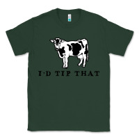 Sports Green i'd tip that funny cow tipping design Classic Tee - artisFamous