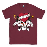 Burgundy Funny Ed Hardy Sarcasme Saying New Classic Tee - artisFamous