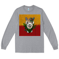 Heather Grey christmas alpacas Long Sleeve Tee - BarkalooDesign