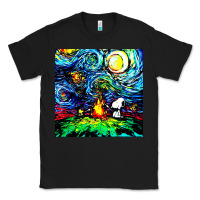 Black starry night print van gogh parody Classic Tee - artisFamous