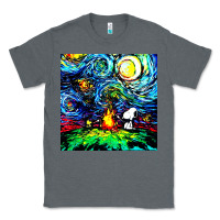Charcoal Heather starry night print van gogh parody Classic Tee - artisFamous