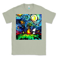 Matcha starry night print van gogh parody Classic Tee - artisFamous