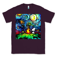 Plum starry night print van gogh parody Classic Tee - artisFamous