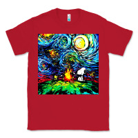 Red starry night print van gogh parody Classic Tee - artisFamous