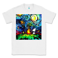 White starry night print van gogh parody Classic Tee - artisFamous