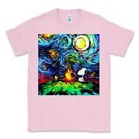Bubblegum Pink starry night print van gogh parody Classic Tee - artisFamous