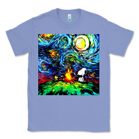 Colony Blue starry night print van gogh parody Classic Tee - artisFamous