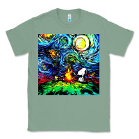 Sage starry night print van gogh parody Classic Tee - artisFamous