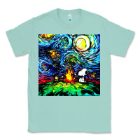 Seafoam starry night print van gogh parody Classic Tee - artisFamous