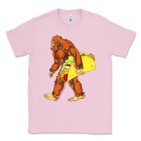 Bubblegum Pink bigfoot carrying taco Classic Tee - artisFamous