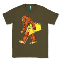 Army Green bigfoot carrying taco Classic Tee - artisFamous