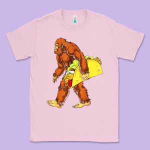 Bigfoot Carrying Taco Classic Tee Designed By Artisfamous